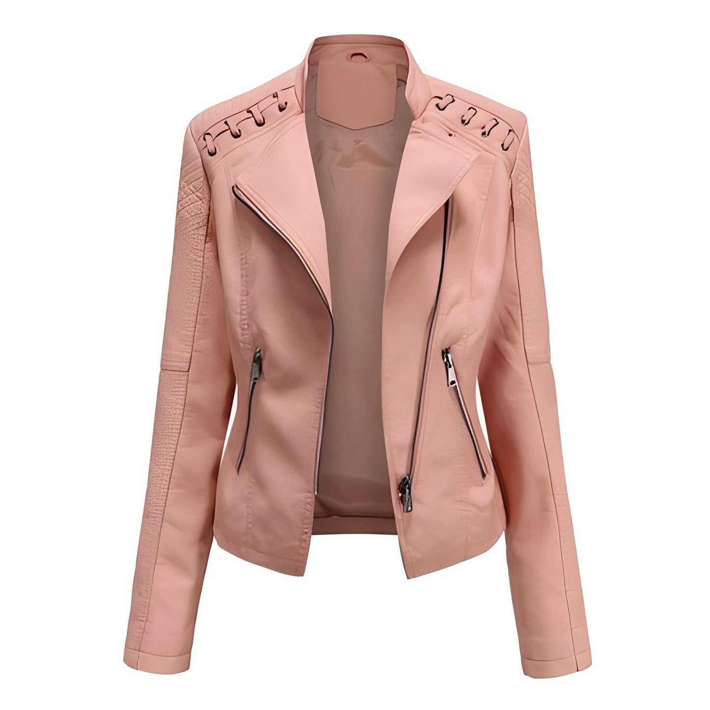 Inès - Elegant leather jacket for women