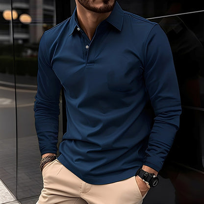 Deacon - Herrenpolo mit langen Ärmeln