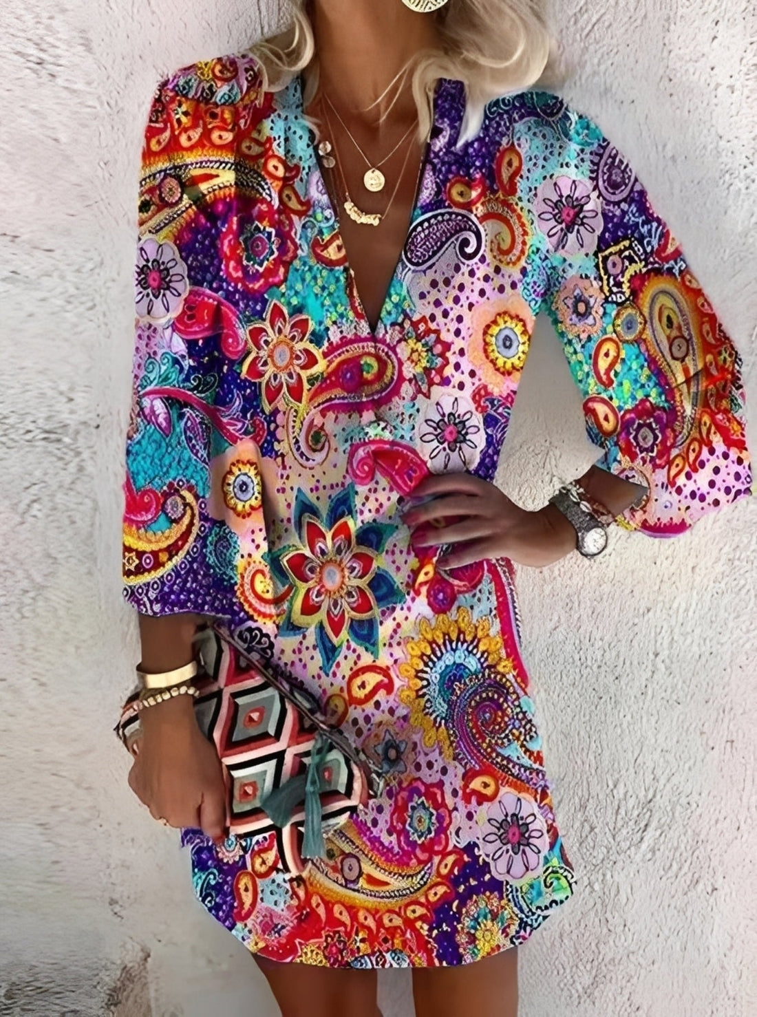 Shania - Robe mini boho chic pour femmes