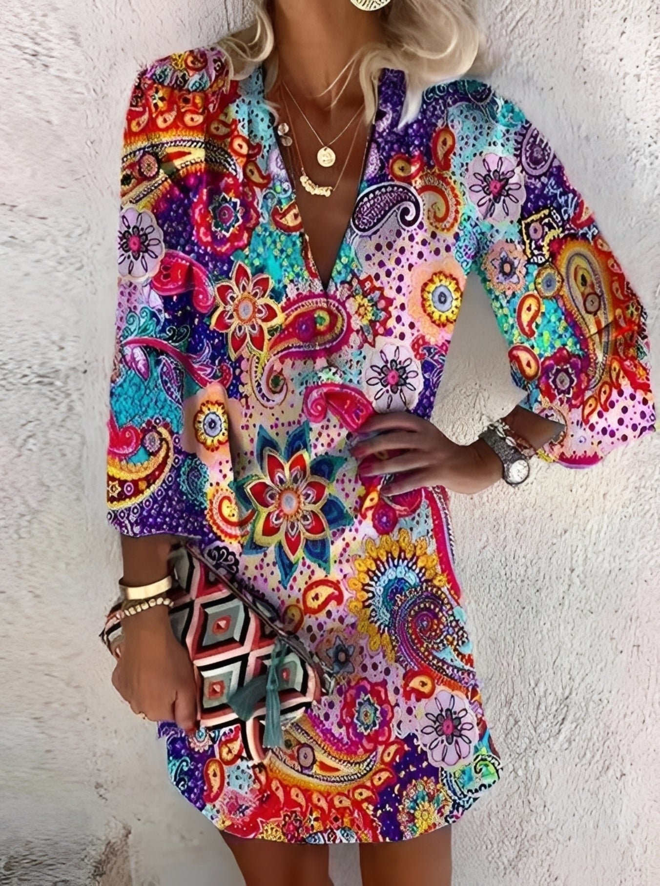 Shania - Robe mini boho chic pour femmes