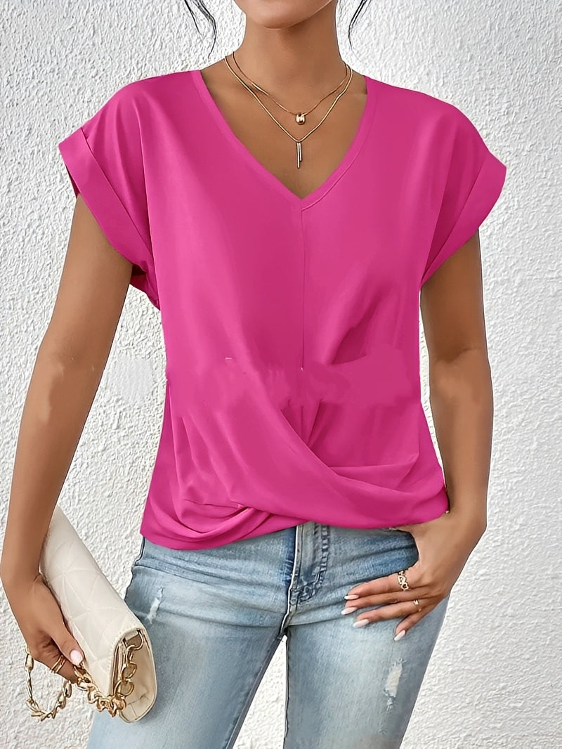 Lucie – T-shirt col V pour femmes – usage quotidien