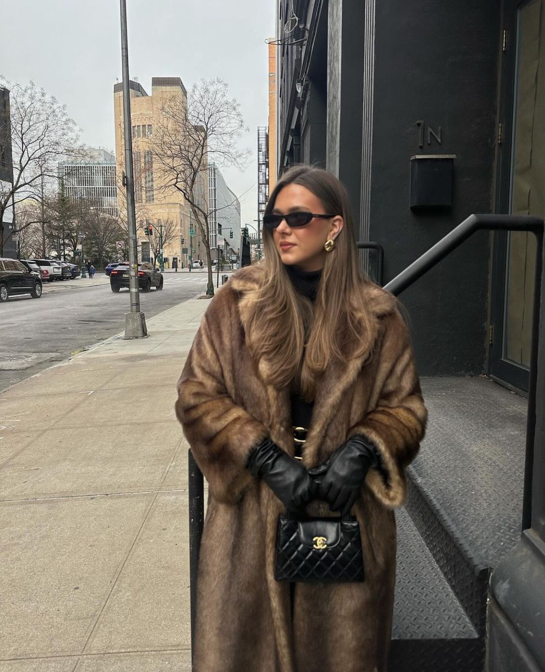 Lucy – Manteau long en fausse fourrure luxueux