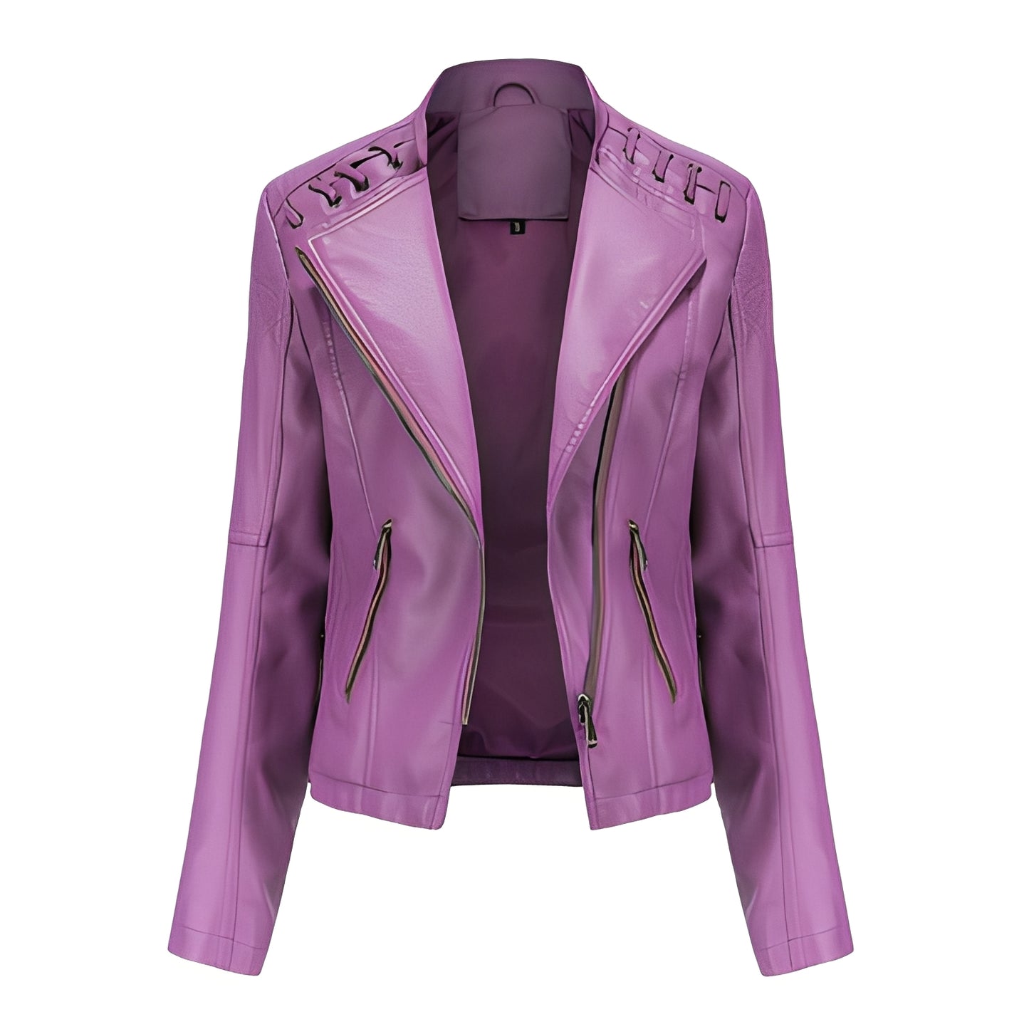 Inès - Elegant leather jacket for women