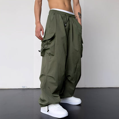Kaleb - Pantalon cargo large et élégant pour hommes