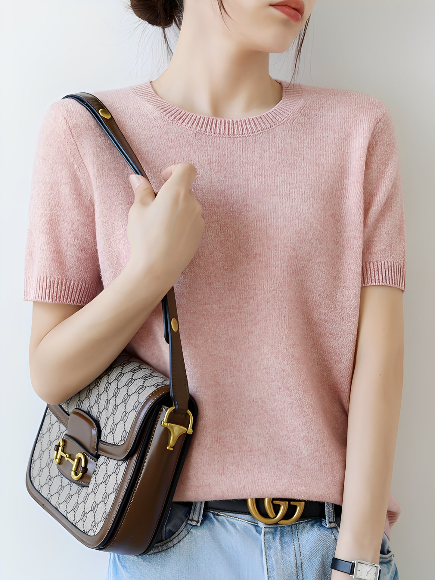 Blandine - Pull à manches courtes pour femme