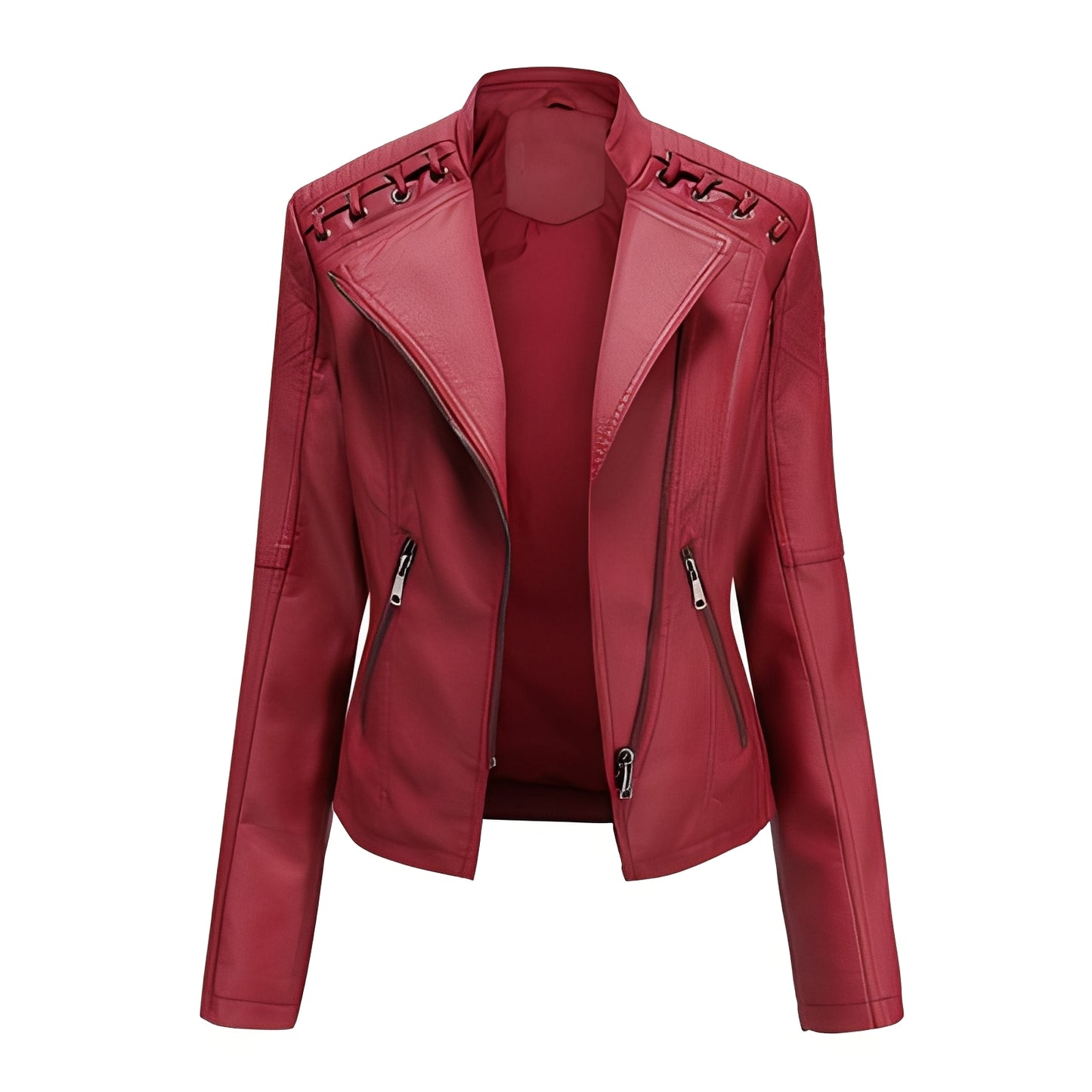 Inès - Elegant leather jacket for women