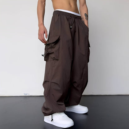 Kaleb - Pantalon cargo large et élégant pour hommes