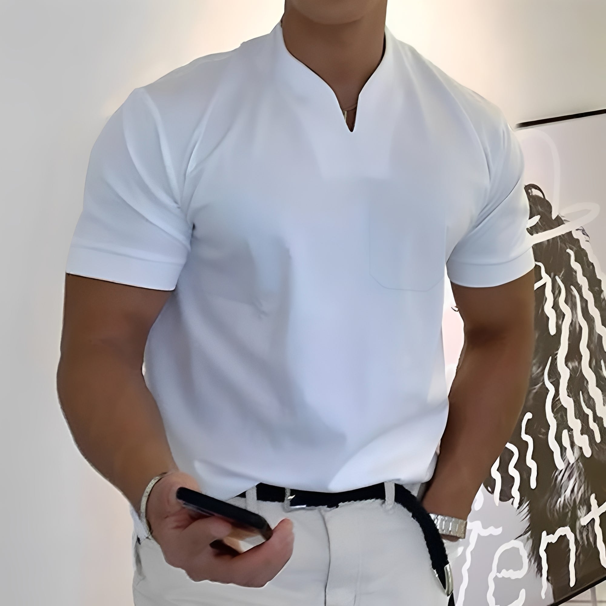Joel - Chemise décontractée avec élastique pour hommes