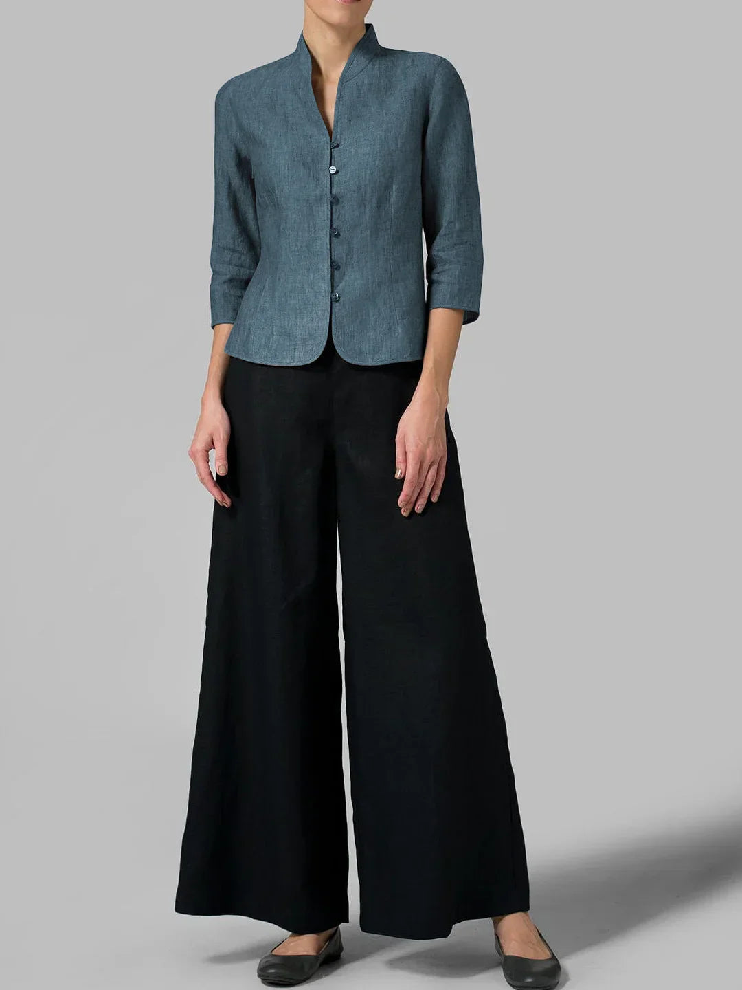 Brynna - Blouse Femme Haute Qualité avec Col Montant