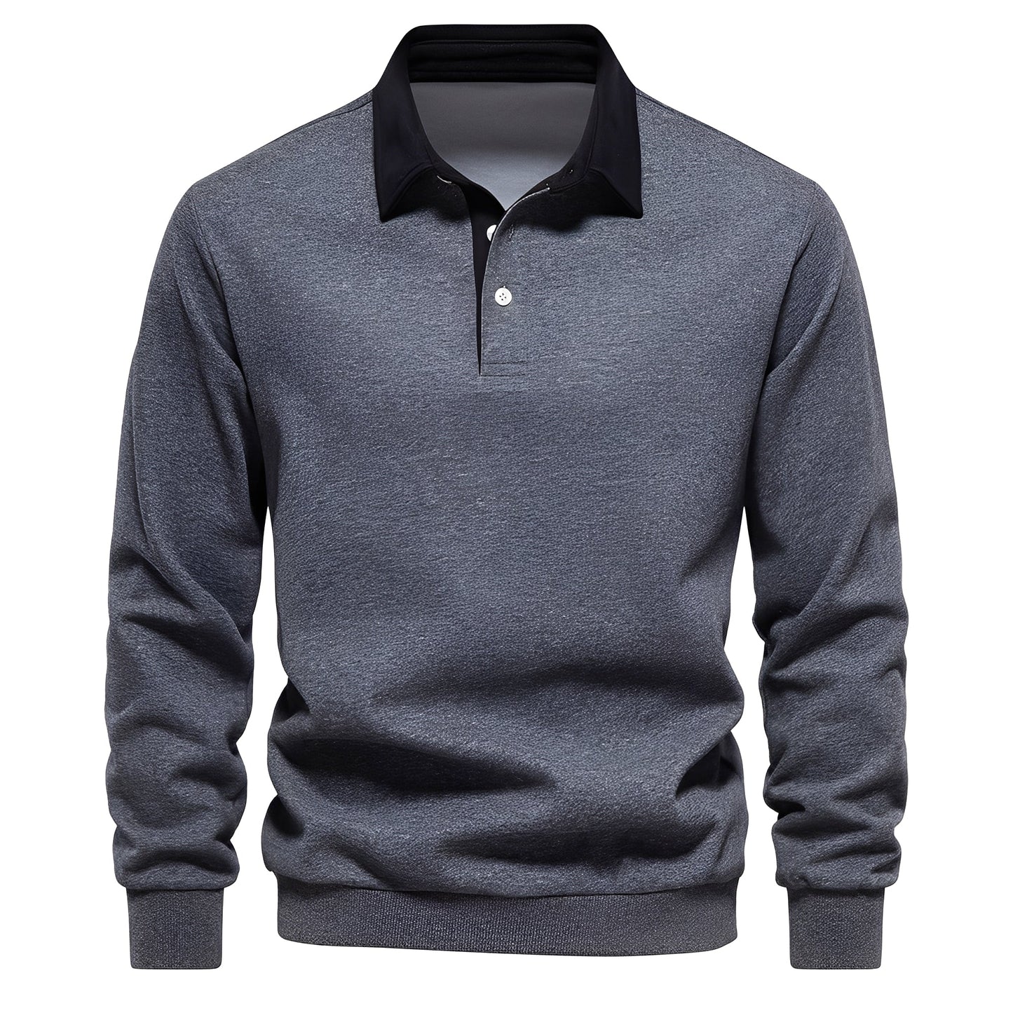 Shelton - Polo décontracté pour homme à manches longues