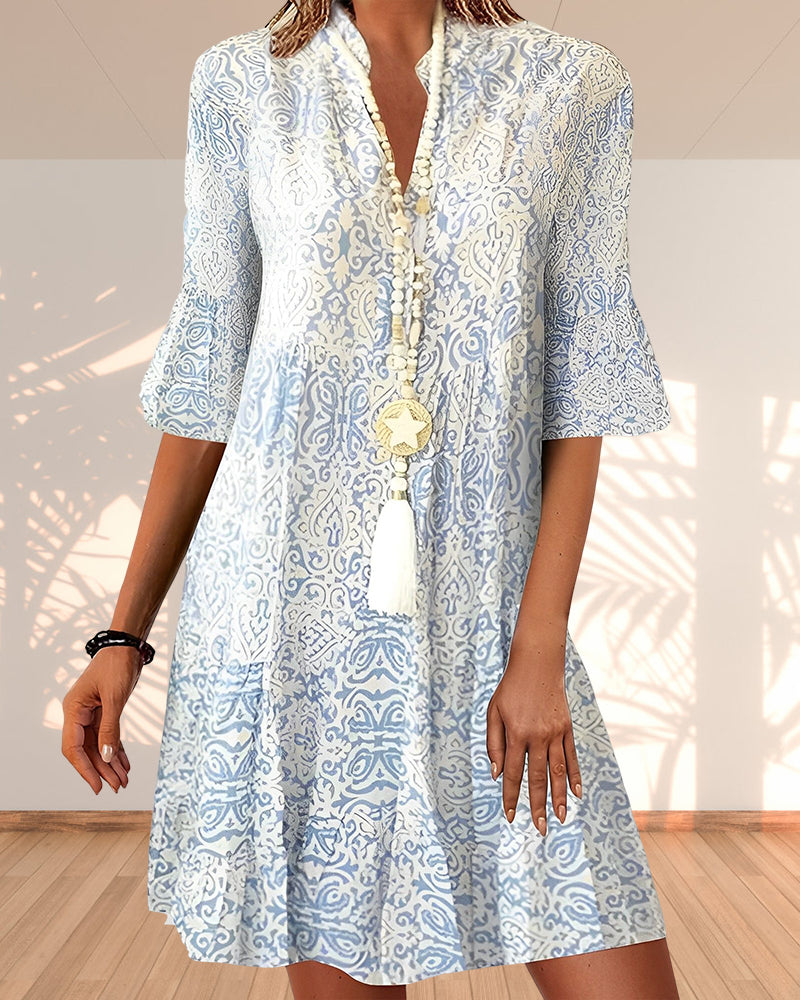 Maria – Robes imprimées amples avec manches mi-longues