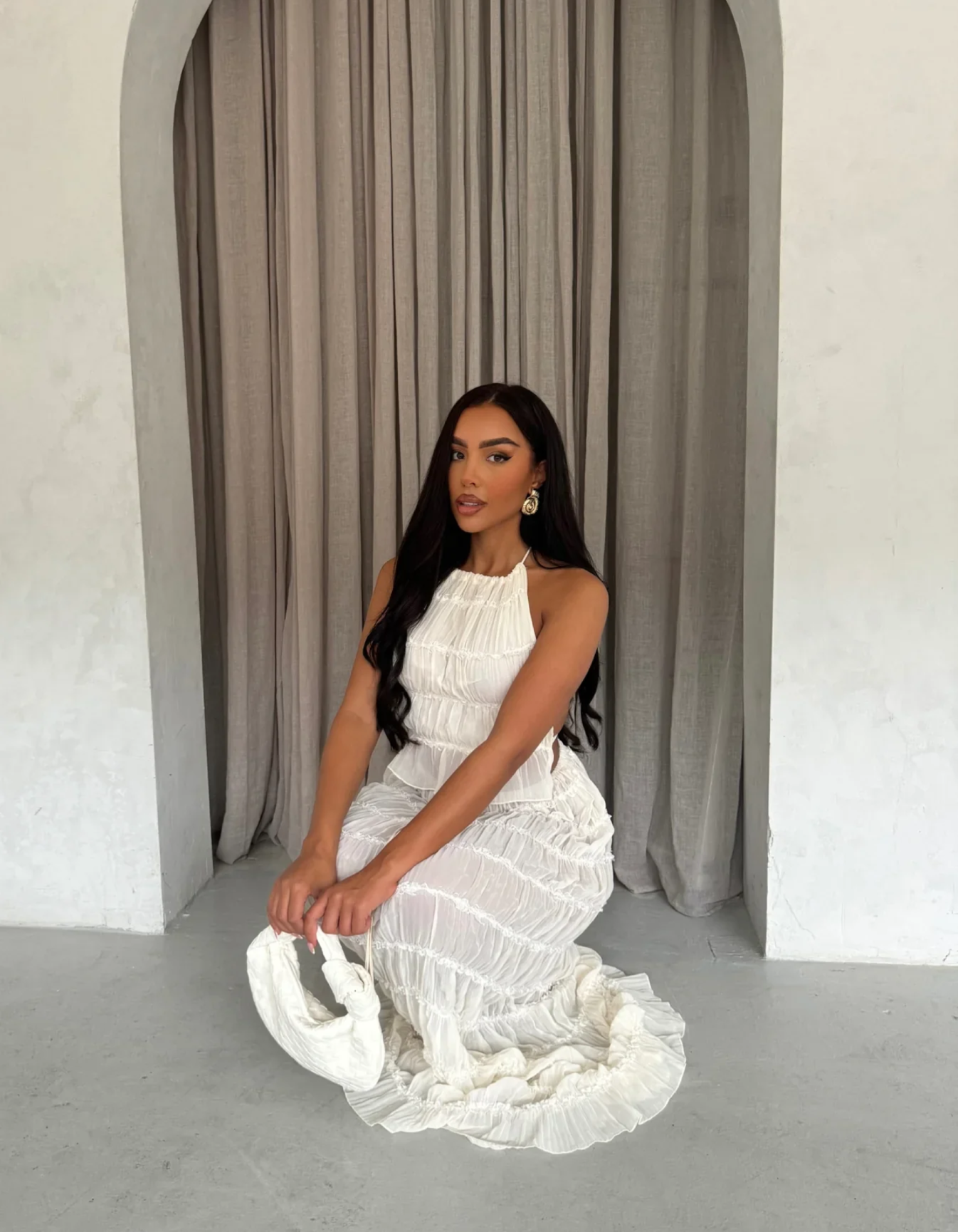 Siria – Ensemble Deux Pièces avec Top Halter et Jupe Maxi