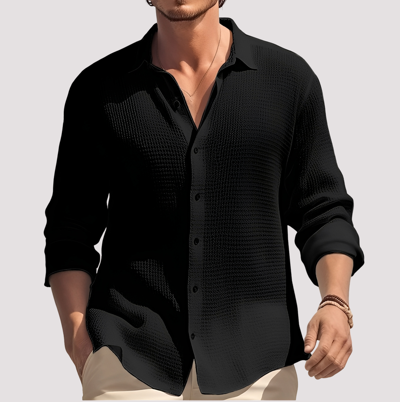 Ollie - Chemise confortable à boutons pour hommes
