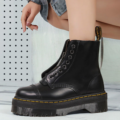 Ruth - Bottines en cuir à fermeture éclair pour femmes