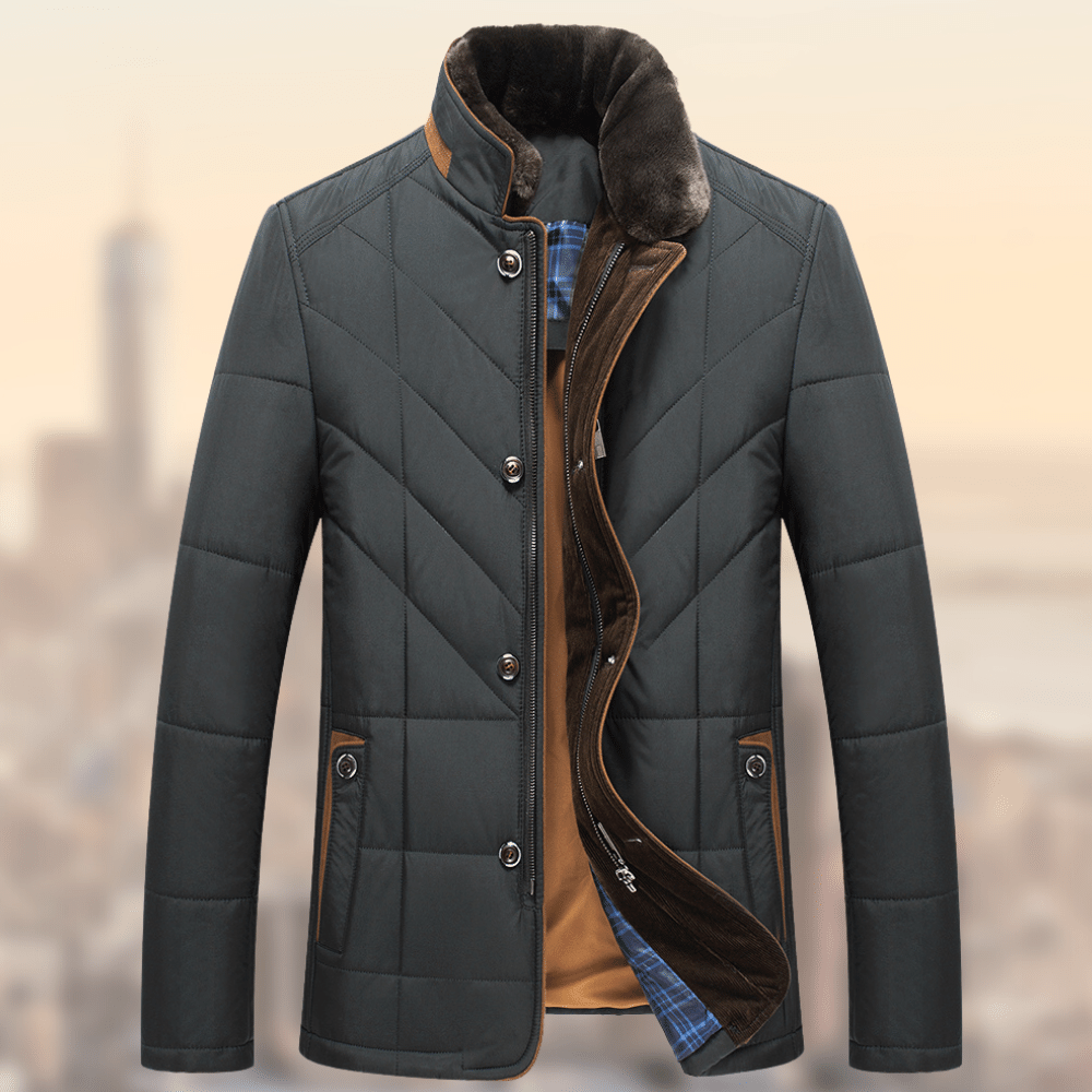 Jameson - Manteau d'hiver chic avec col montant pour hommes