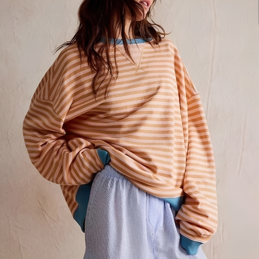 Pénélope - Pull oversize rayé pour femme