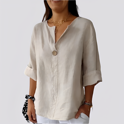 Karie - Bequeme legere Damenunterhemd mit V-Ausschnitt