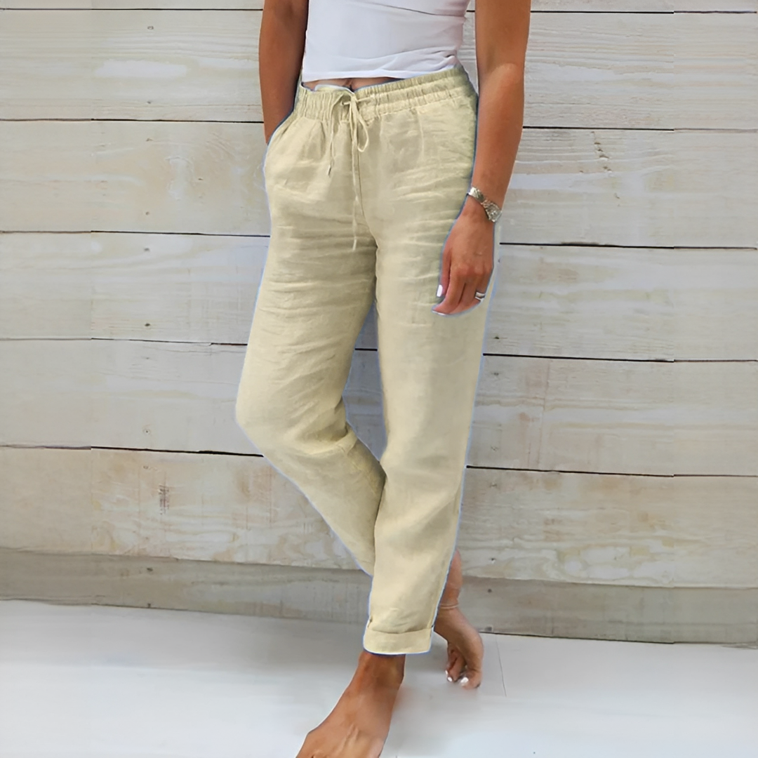 Susan - Pantalon Décontracté Coupe Ample