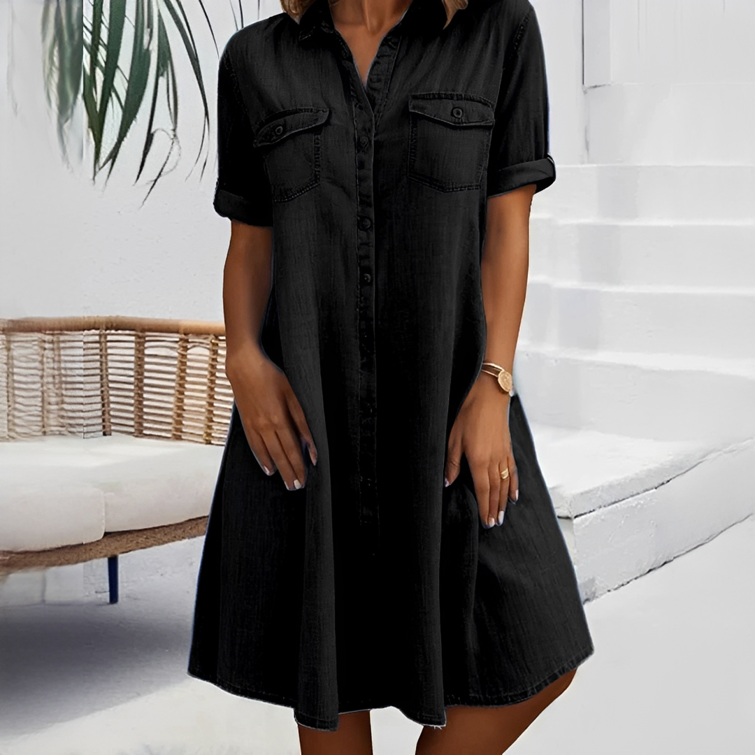 Naomi - Robe mini décontractée à boutons