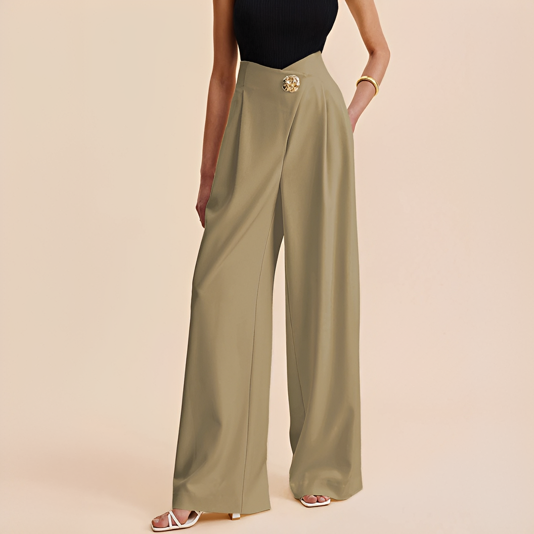Joyce - Pantalon large à taille haute