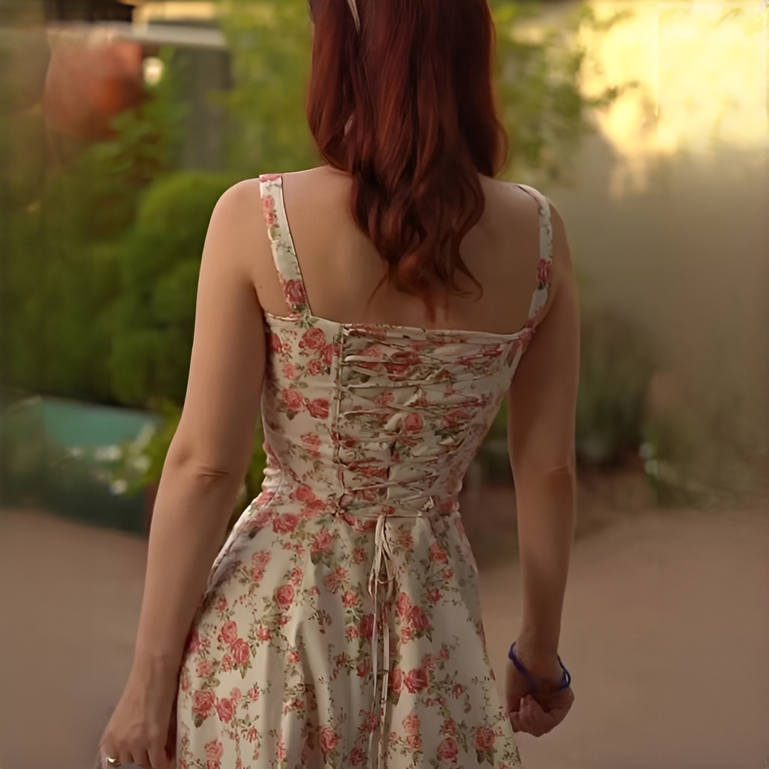 Quinny - Robe mi-longue à fleurs