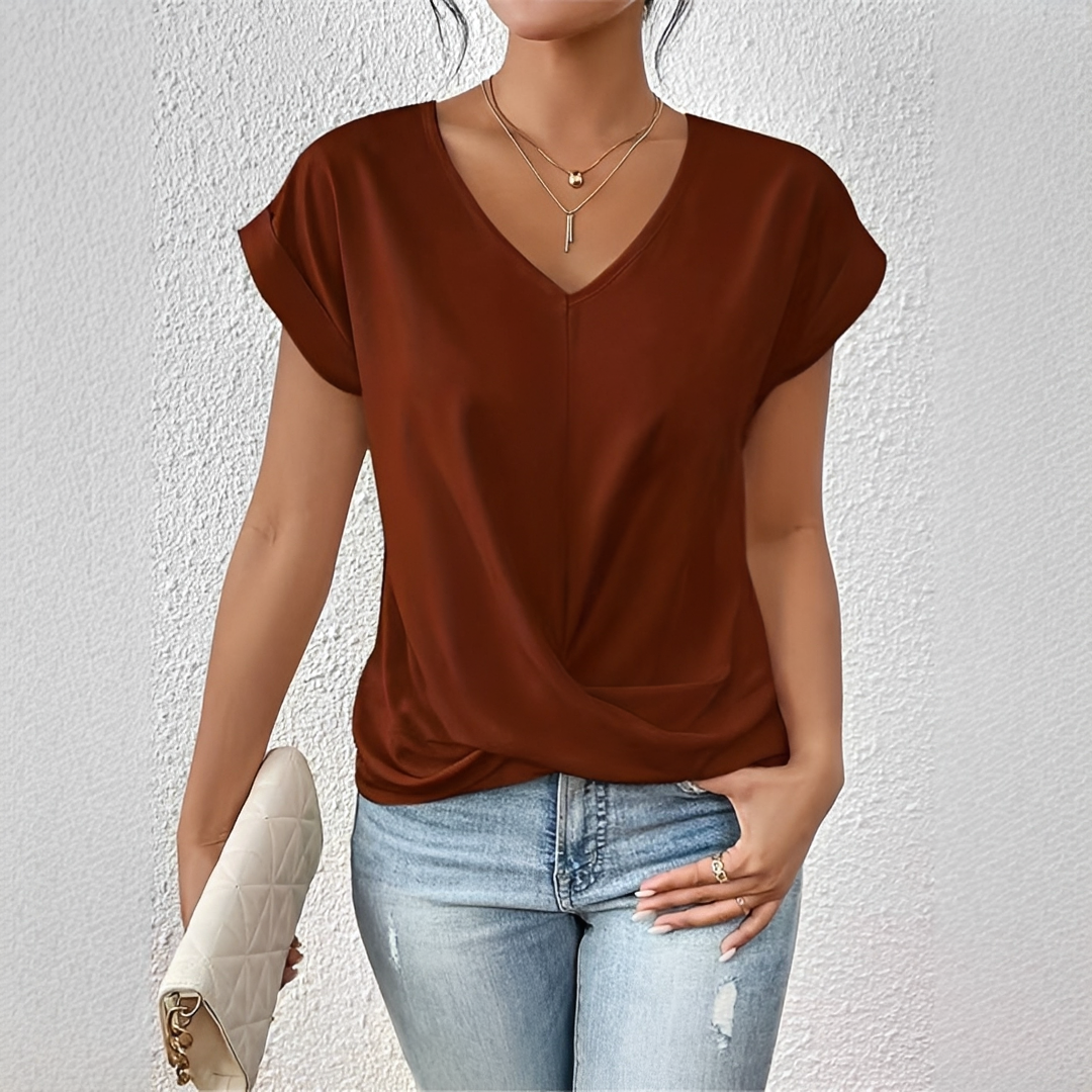 Paola - Elegant short-sleeved shirt for women