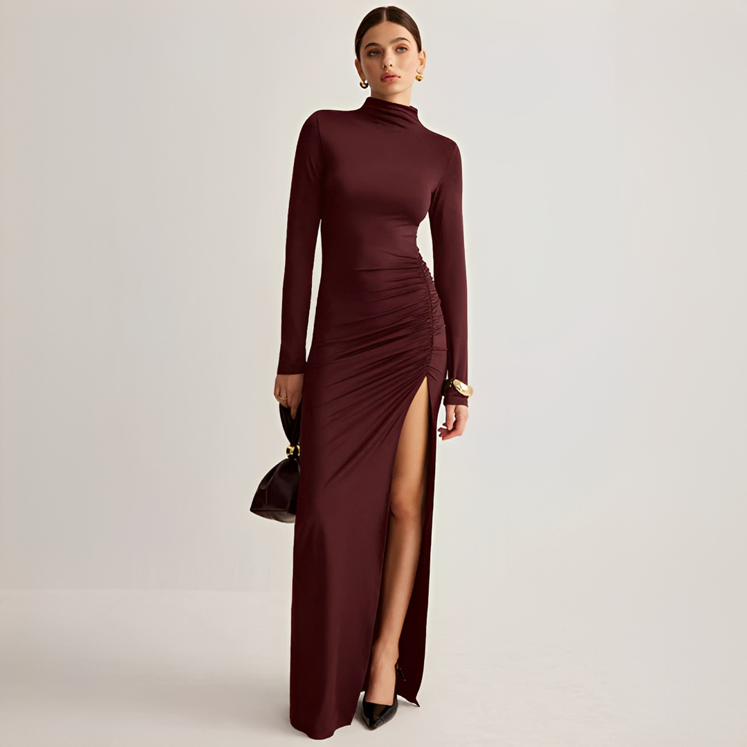 Marian - Robe Maxi Fendue Élégante