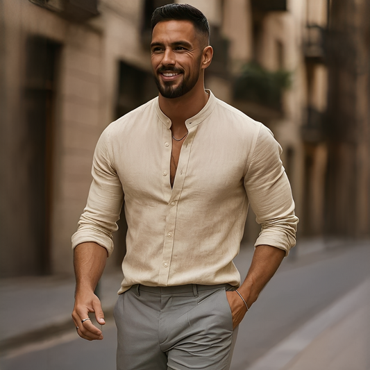 Findoco - Chemise homme confortable à manches longues