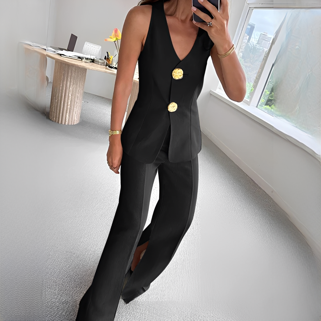 Verna - Ensemble décontracté haut sans manches et pantalon