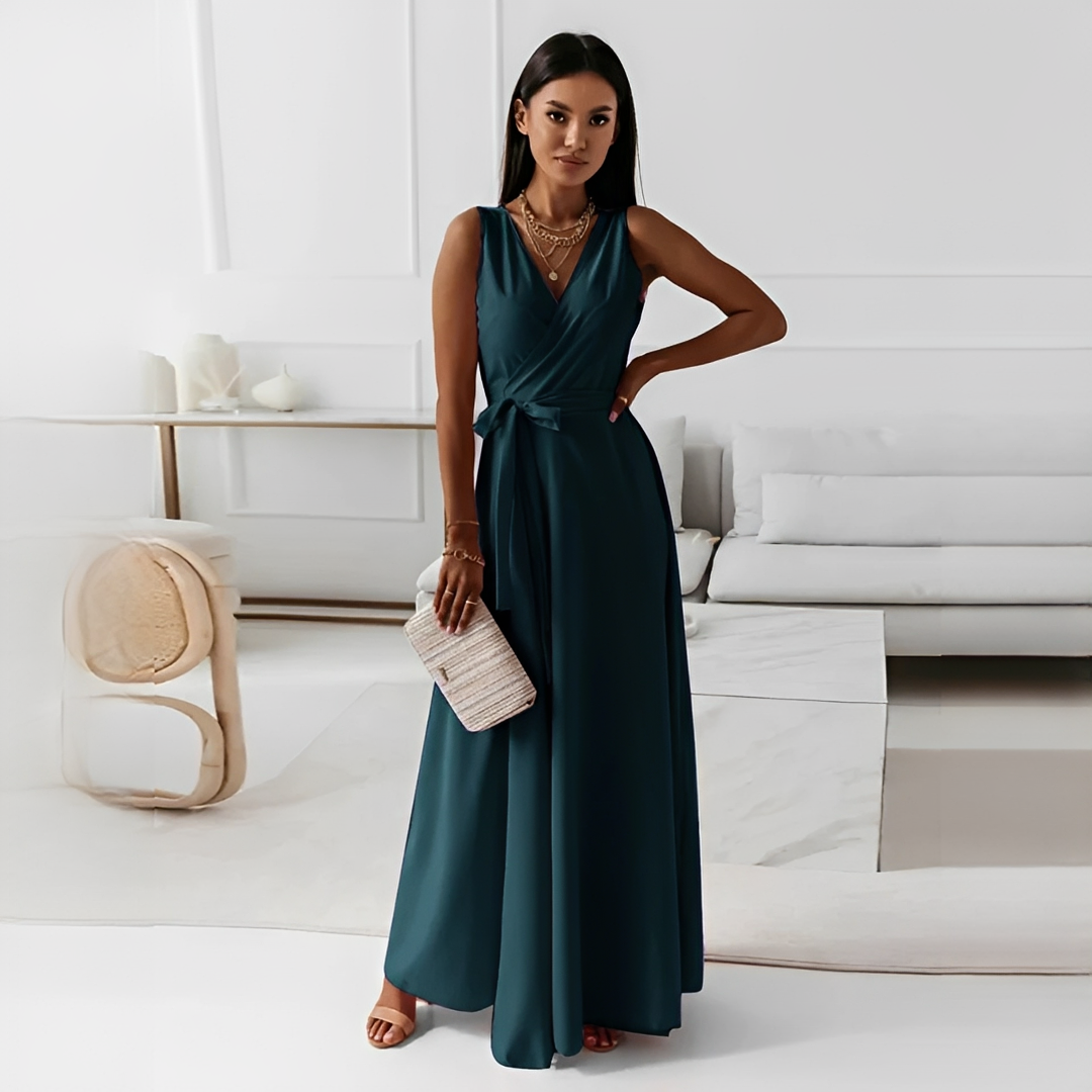 Quiana - Robe élégante à col en V pour femmes