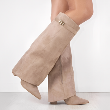 Charrise - Bottes hautes à large mollet pour femmes