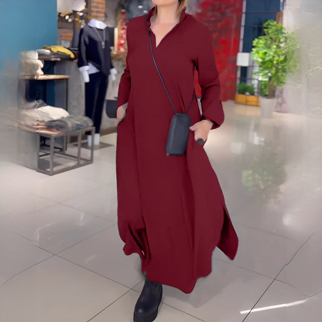 Cassie - Robe Décontractée à Manches Longues