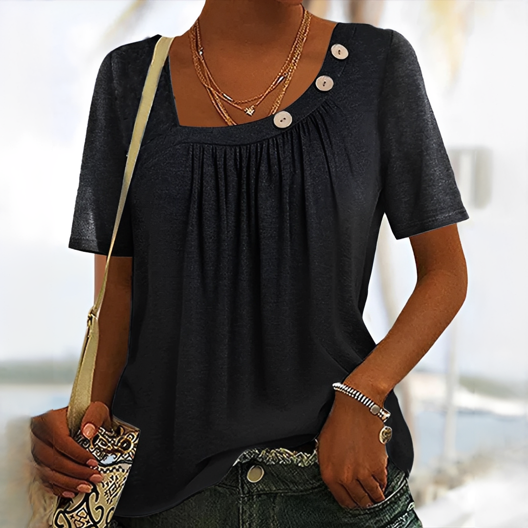 Joanne - Blouse Élégante à Boutons