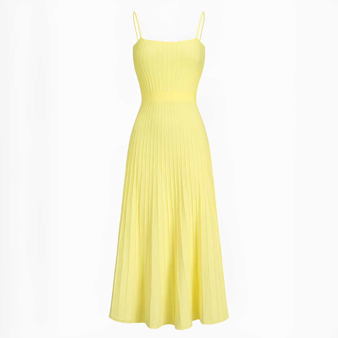 Pheobie - Robe Midi Plissée Élégante