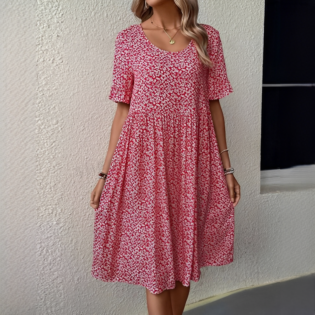 Janina – Robe col rond femmes – parfaite pour les jours ensoleillés