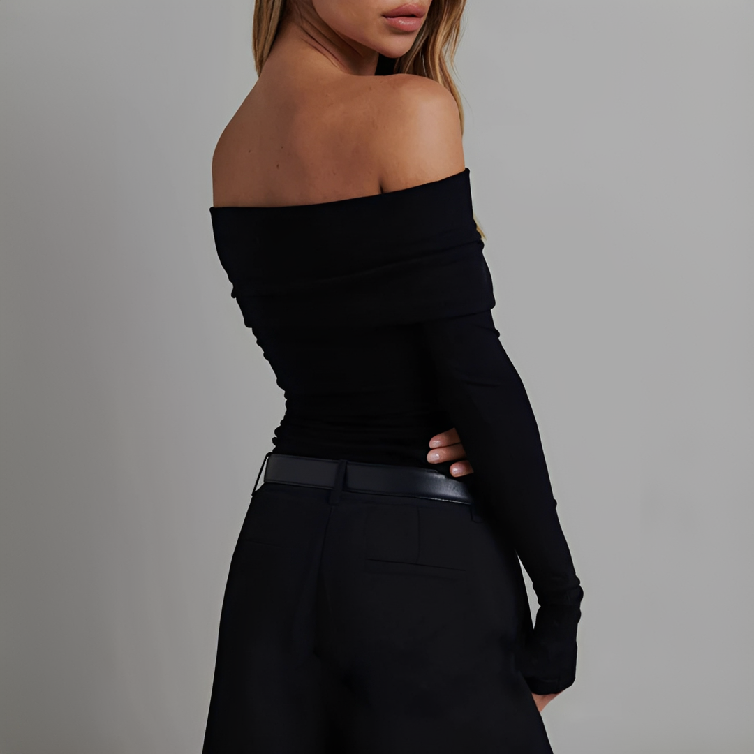 Kathryn - Chemise Chic Épaules Dénudées