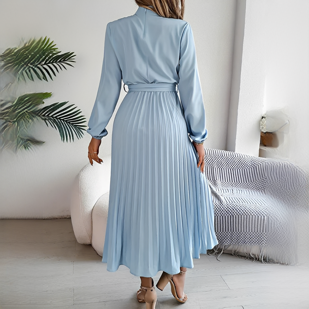Jessy - Robe plissée à manches longues pour femme