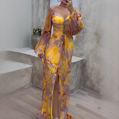 Elmira - Elegantes Kleid mit V-Ausschnitt für Damen