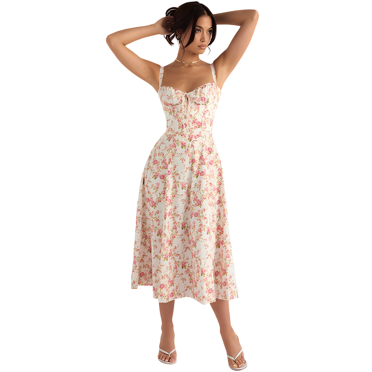 Irene - Elegantes mittellanges Korsettkleid für Damen