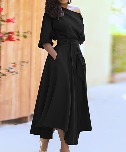 Rachael - Robe chic avec ceinture pour femmes