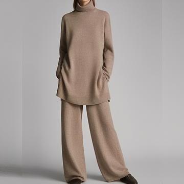 Mireille - Pull et pantalon d'hiver décontractés pour femmes ensemble
