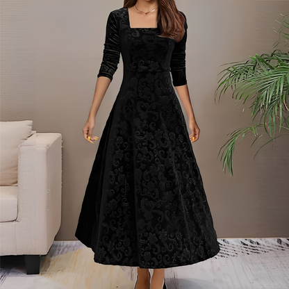 Malvina - Elegantes Kleid mit eckigem Ausschnitt für Damen