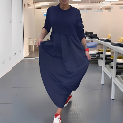 Gisèle - Casual dress with round neckline for women