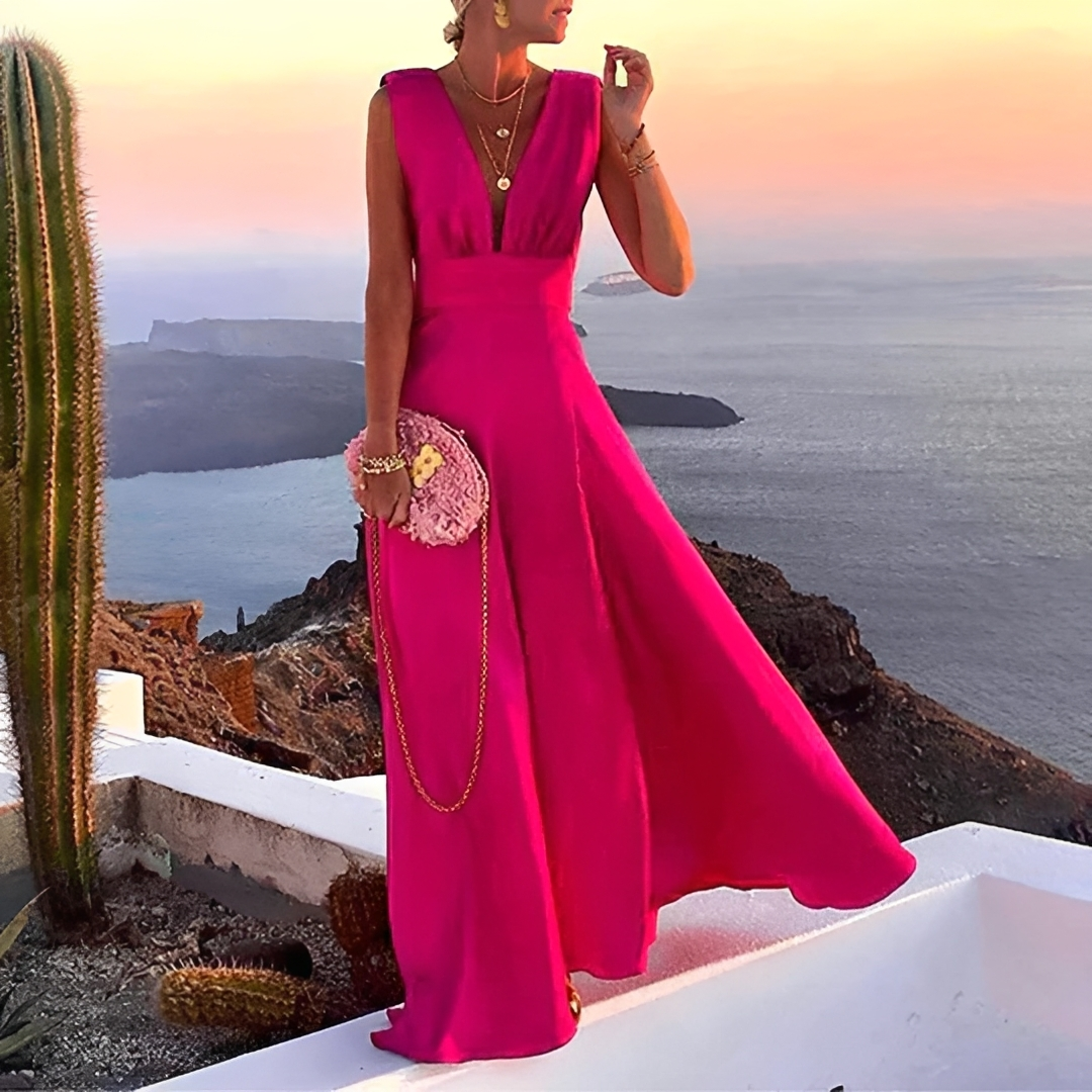 Lilyana - Robe Maxi Élégante Sans Manches