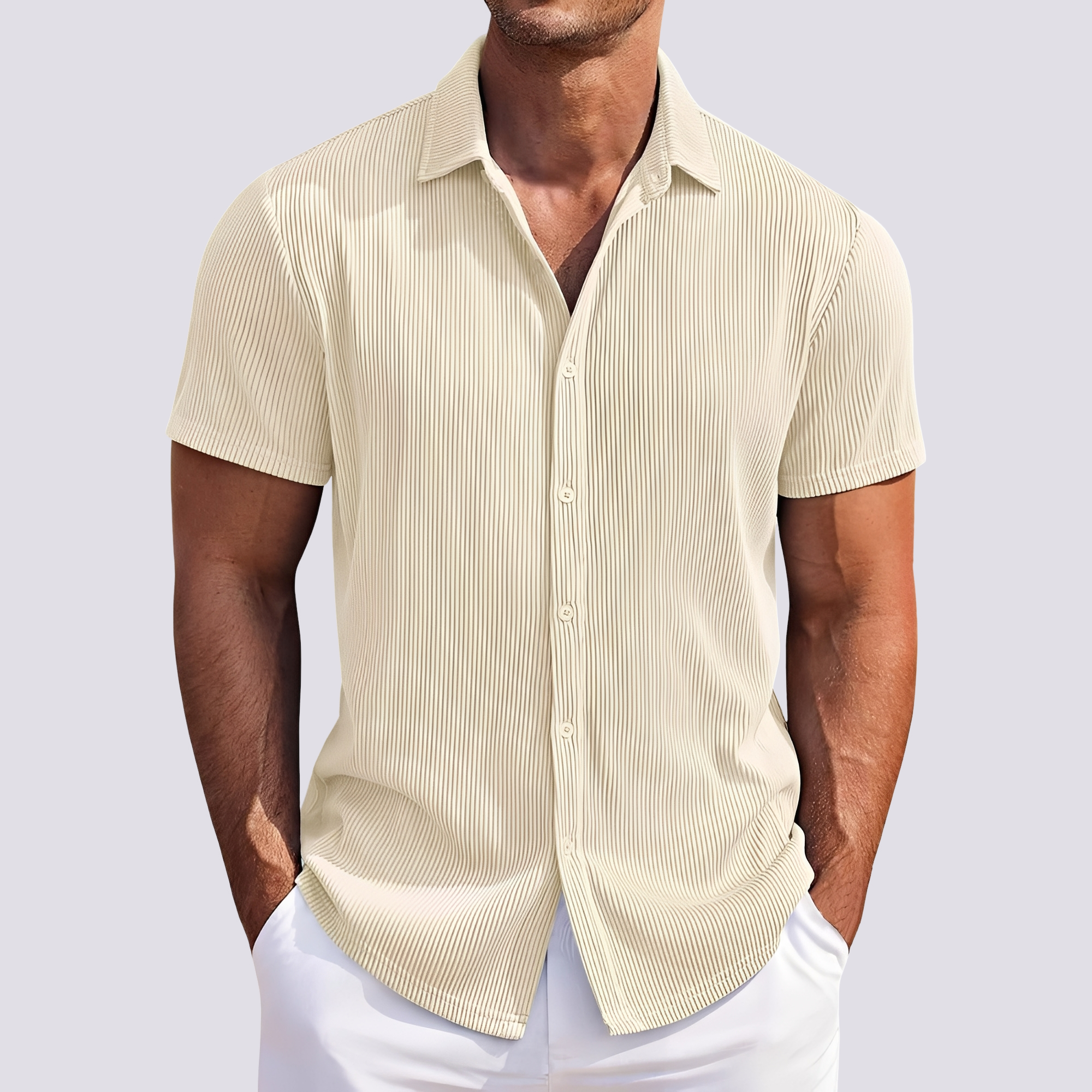 James - Chemise rayée élégante pour hommes