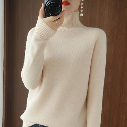 Rachel - Sweater for women with elegant turtleneck collar