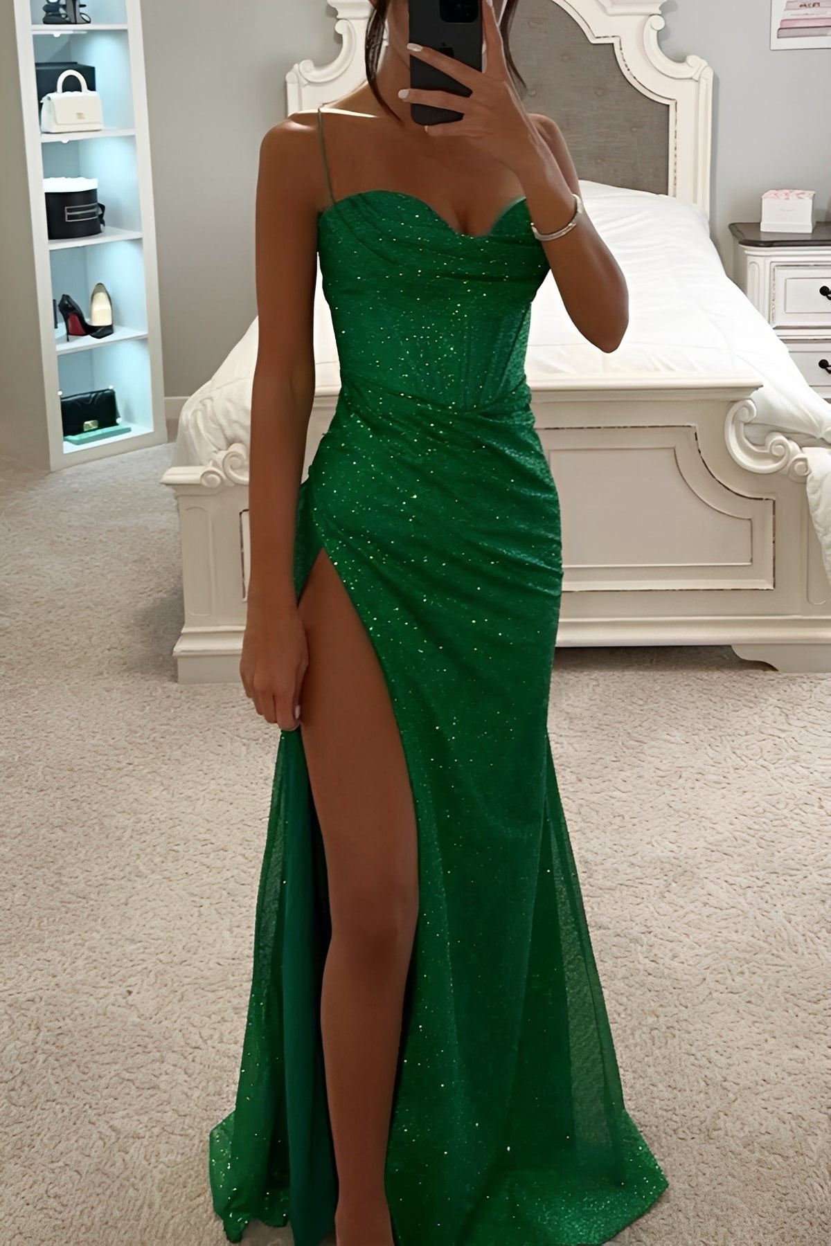 Annalise - Robe longue élégante avec sequins et fente pour femmes