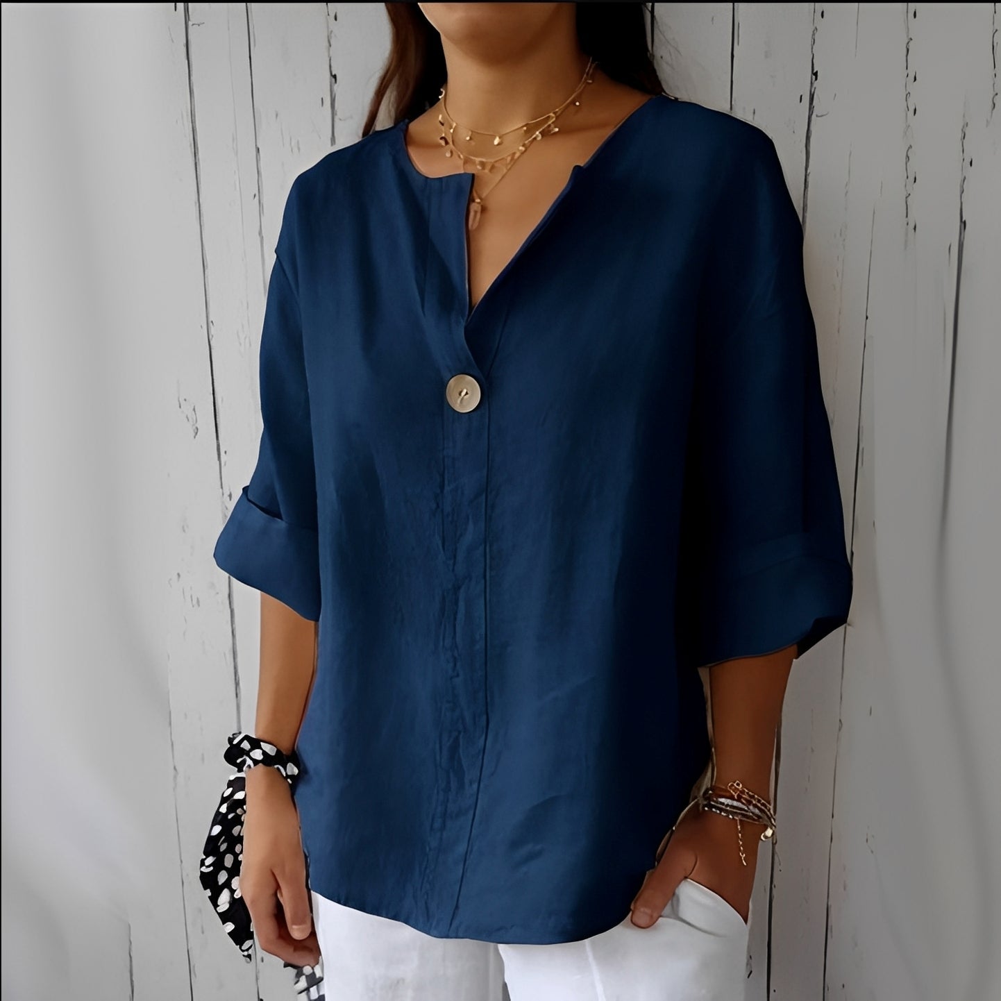 Stephanie - Blouse décontractée et ample pour femmes