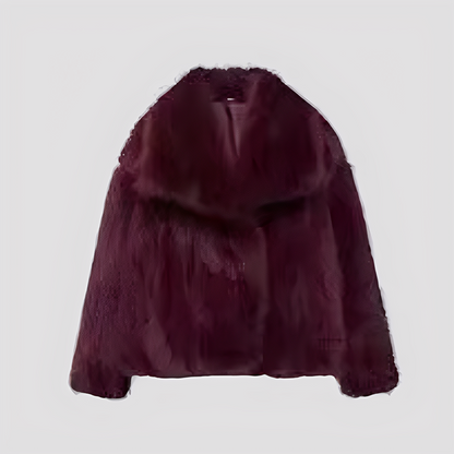Jennifer - Elegant and fashionable jacket in imitation fur for women