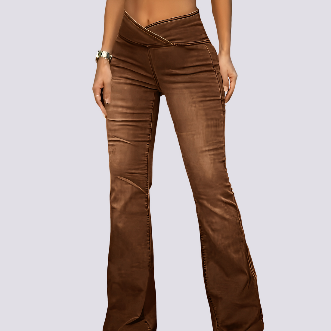 Lexi - Pantalon chic en jean avec coupe évasée